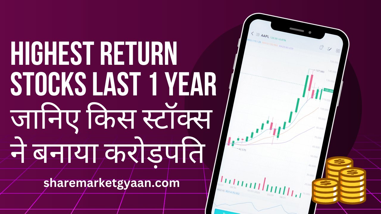 highest return stocks last 1 year india